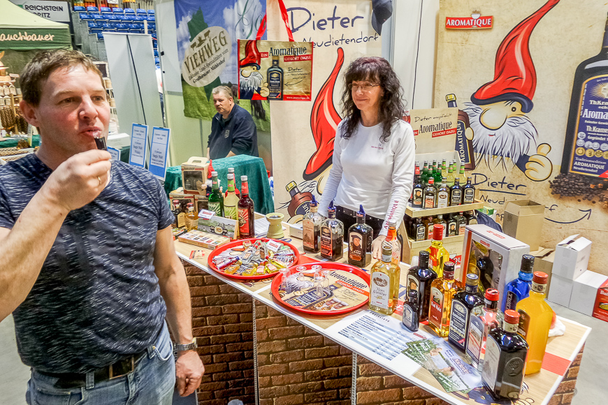 User comments Besucher auf der OSTPRO in Jena 2018 am Stand von Aromatique